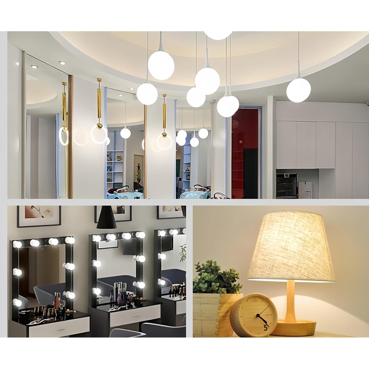 Bombilla LED G45 9W JKLcom E26/E27 Luz Diurna 6000K Paquete 6