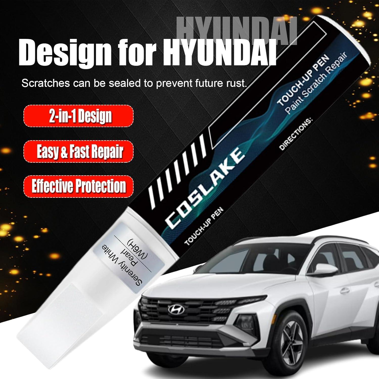 Pintura de Retoque COSLAKE 12ml Perla Blanca W6H para Hyundai