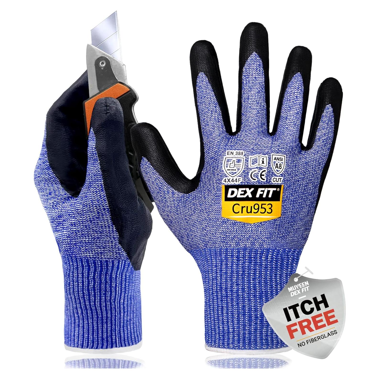 Guantes Resistentes a Corte DEX FIT Cru953H Nivel A9 Azul