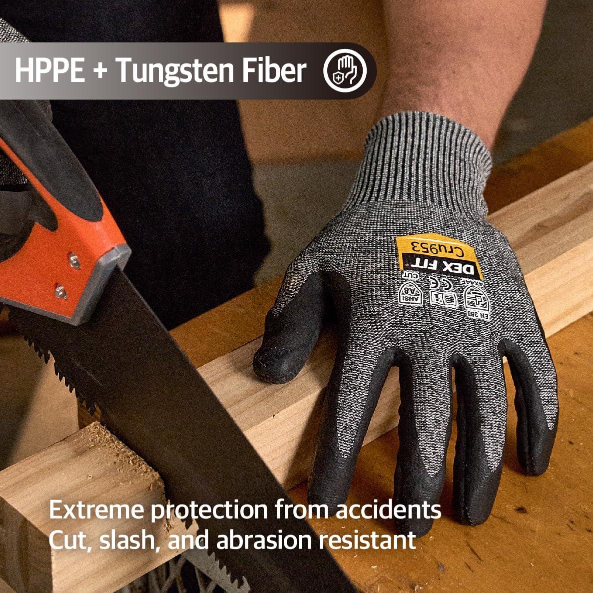 Guantes Resistentes a Corte DEX FIT Cru953H Nivel A9 Azul