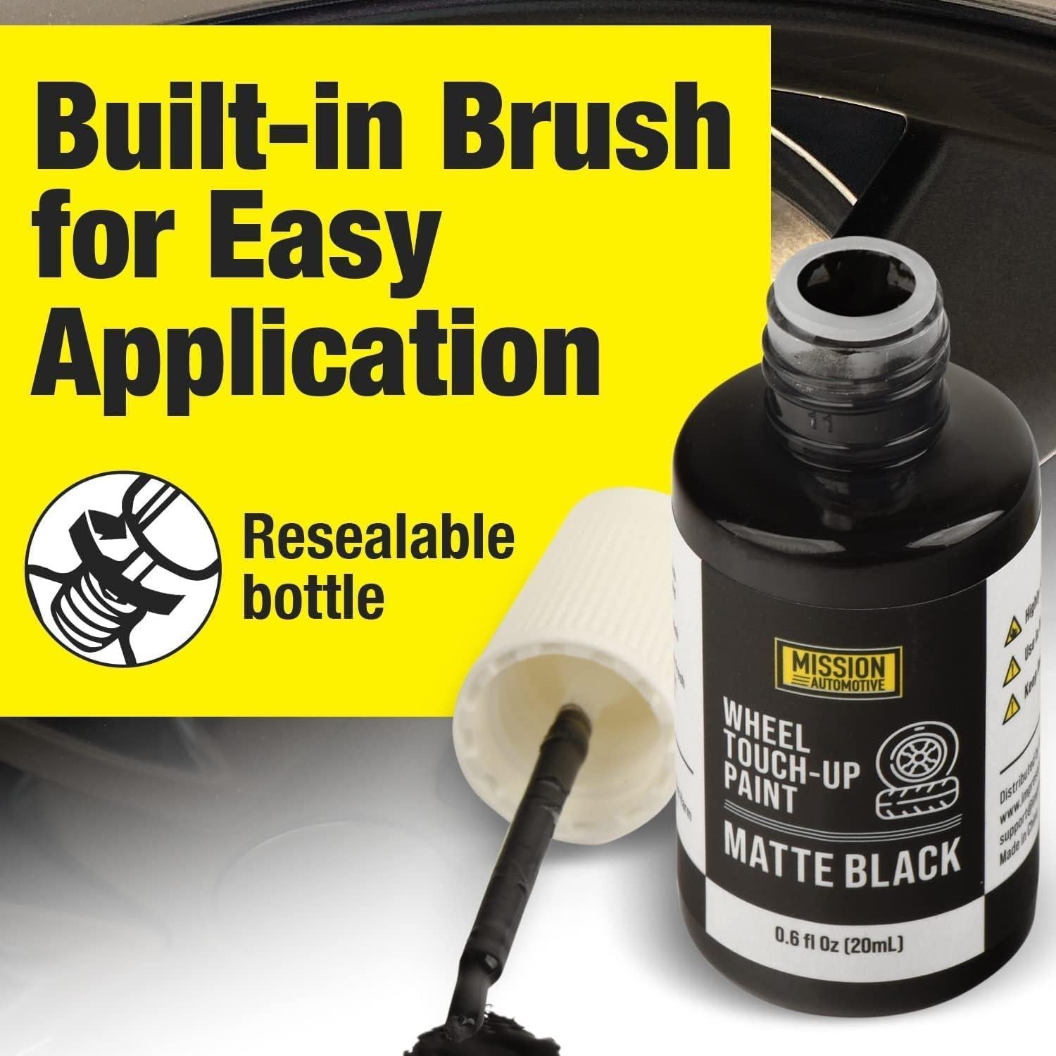 Pintura Negra Mate para Llantas Tesla - 20ml Esmalte Duradero