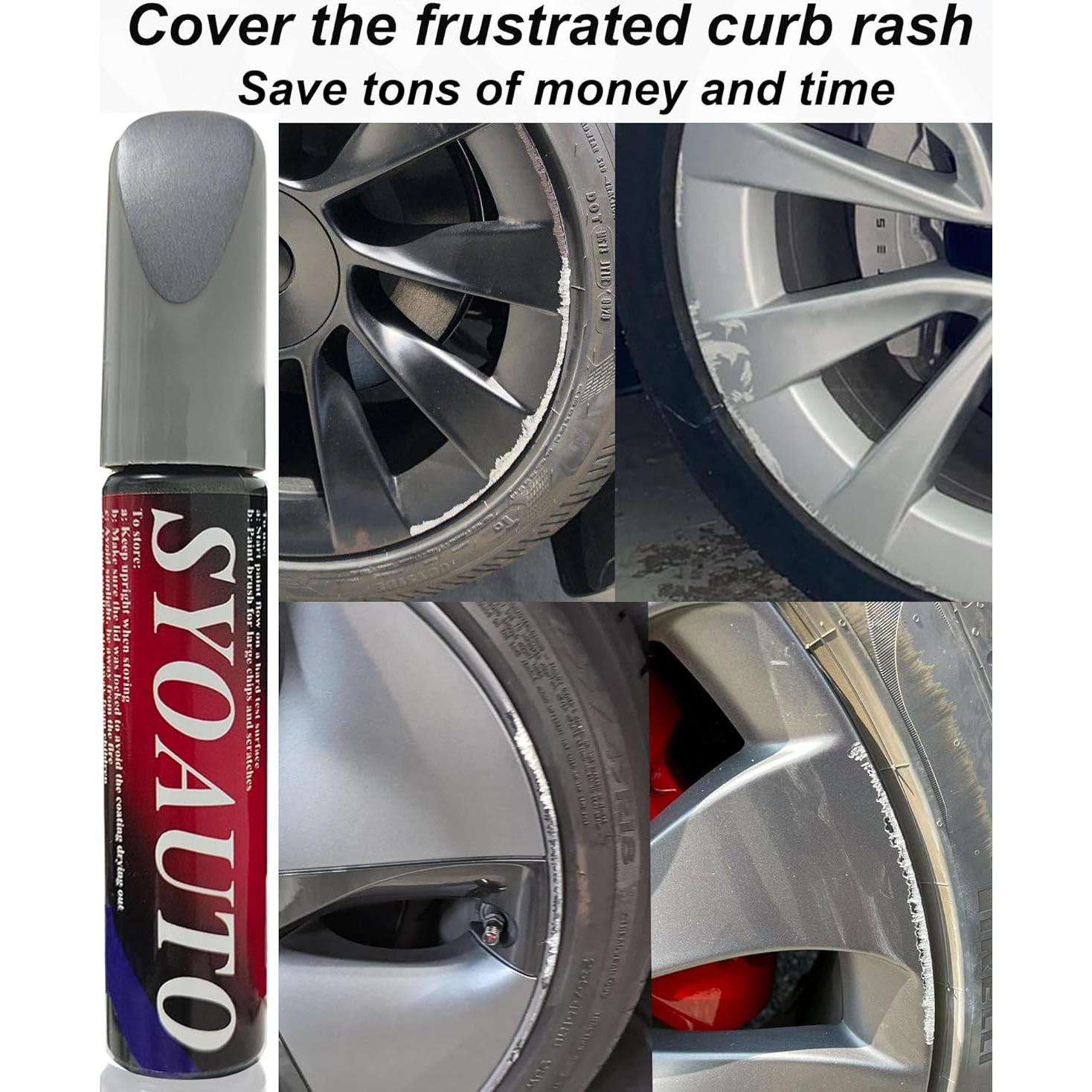 Pintura de Retoque SYOAUTO para Llantas Negras Mate Tesla Model Y