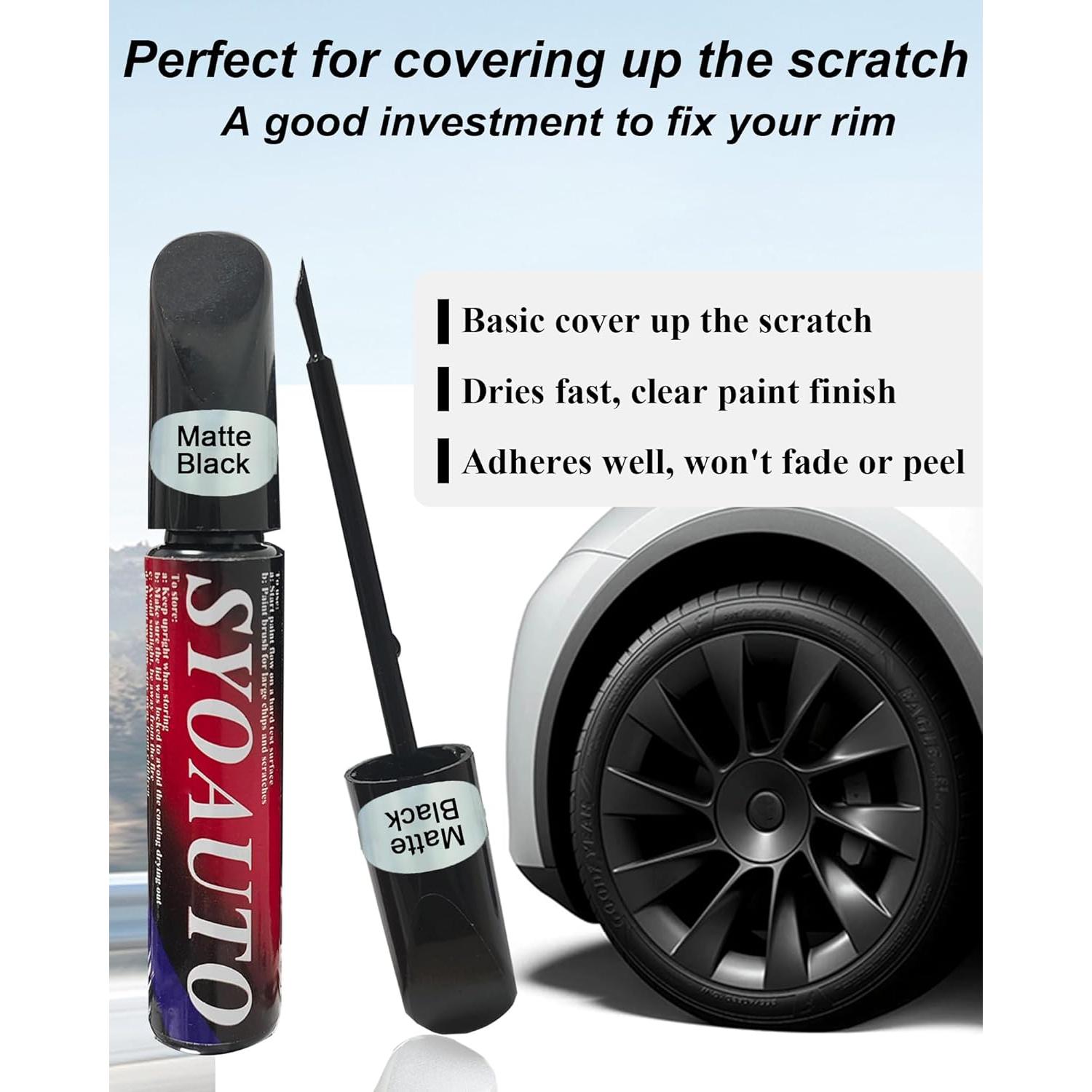 Pintura de Retoque SYOAUTO para Llantas Negras Mate Tesla Model Y