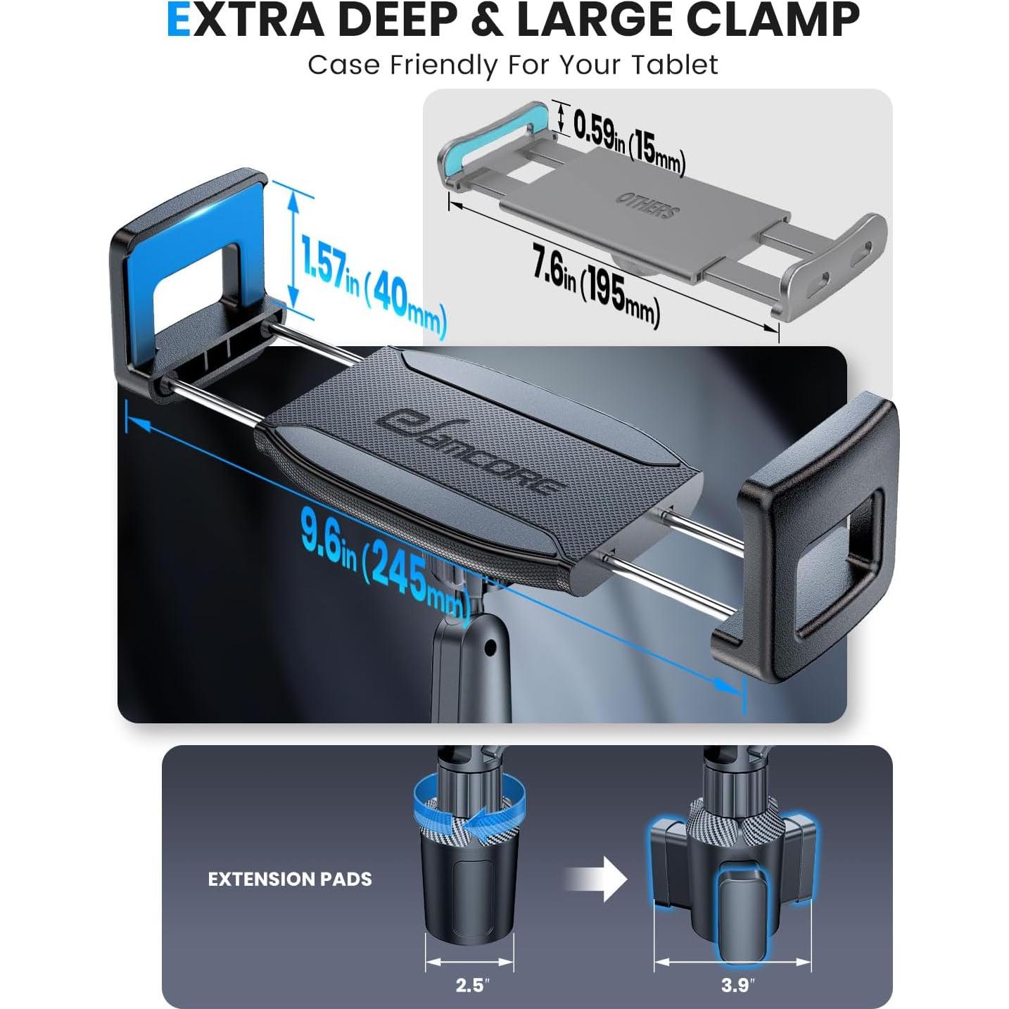 Soporte para Tableta eSamcore en Portavasos Auto Ajustable