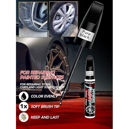 Pintura de Retoque Negra Brillante Carsupro 12ml para Coches