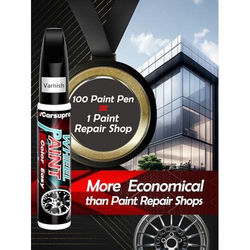 Pintura de Retoque Negra Brillante Carsupro 12ml para Coches