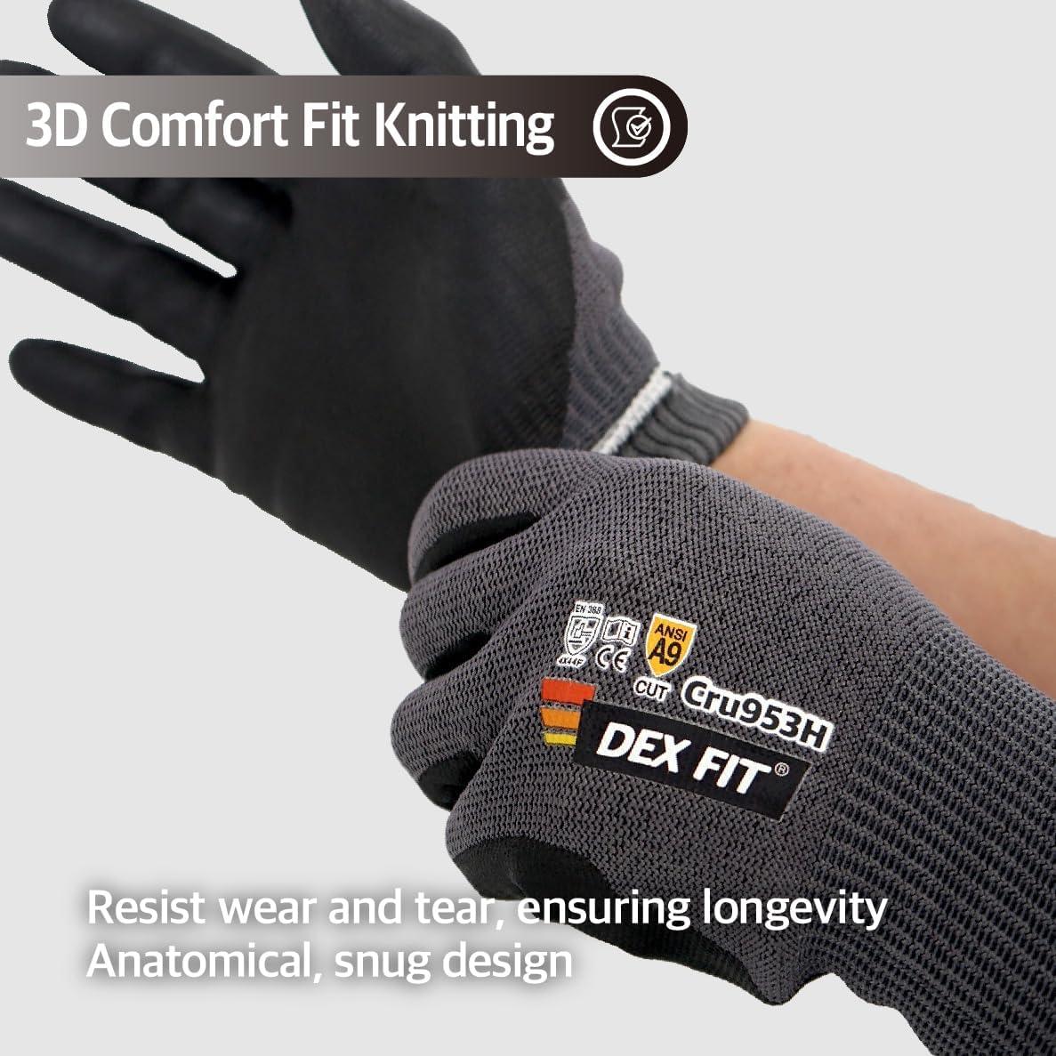 Guantes Resistentes a Corte DEX FIT Cru953H Nivel A9 - Ajuste 3D