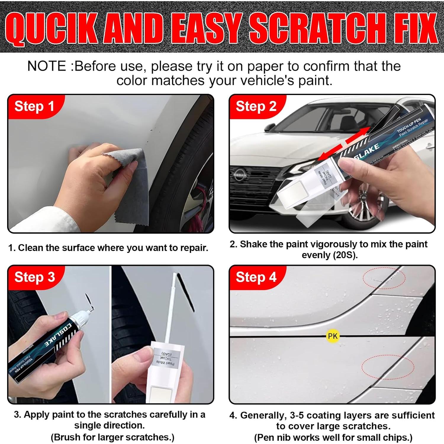 Pintura de Retoque COSLAKE 12ml Blanco Perla TriCapa Nissan