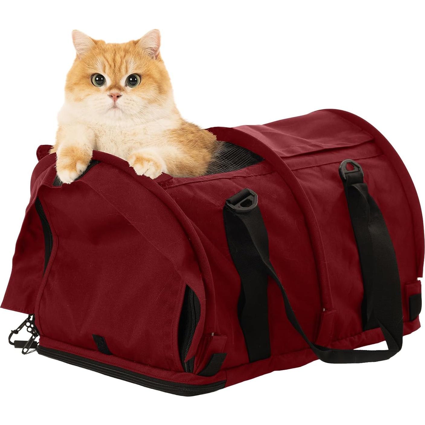 Transportadora SturdiBag Pro 2.0 para Mascotas Grande Burdeos