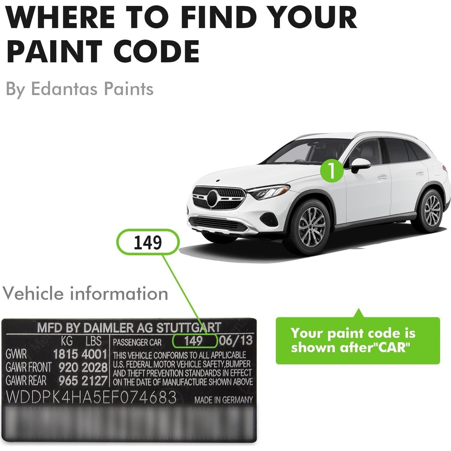 Pintura de Retoque Edantas 799 Blanco Diamante para Autos