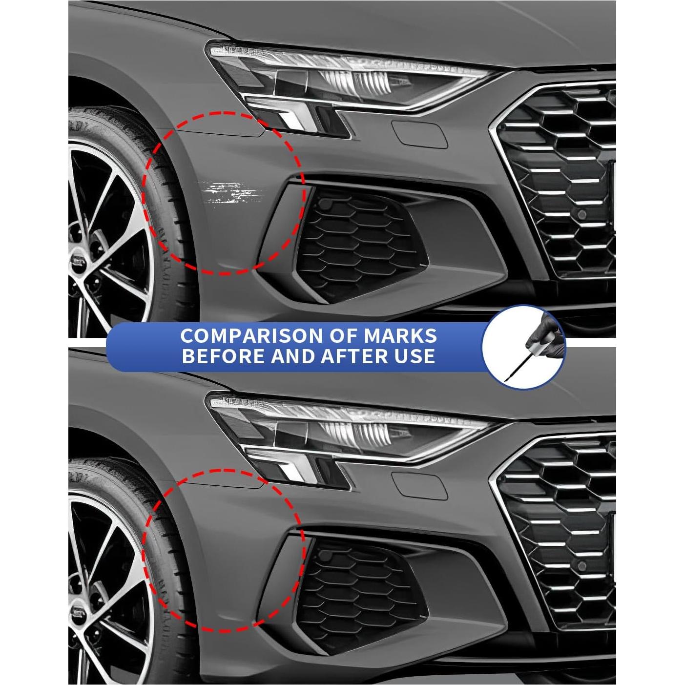 Kit de Reparación de Pintura Táctil PARTS4EV Audi Metálica Plateada Hielo