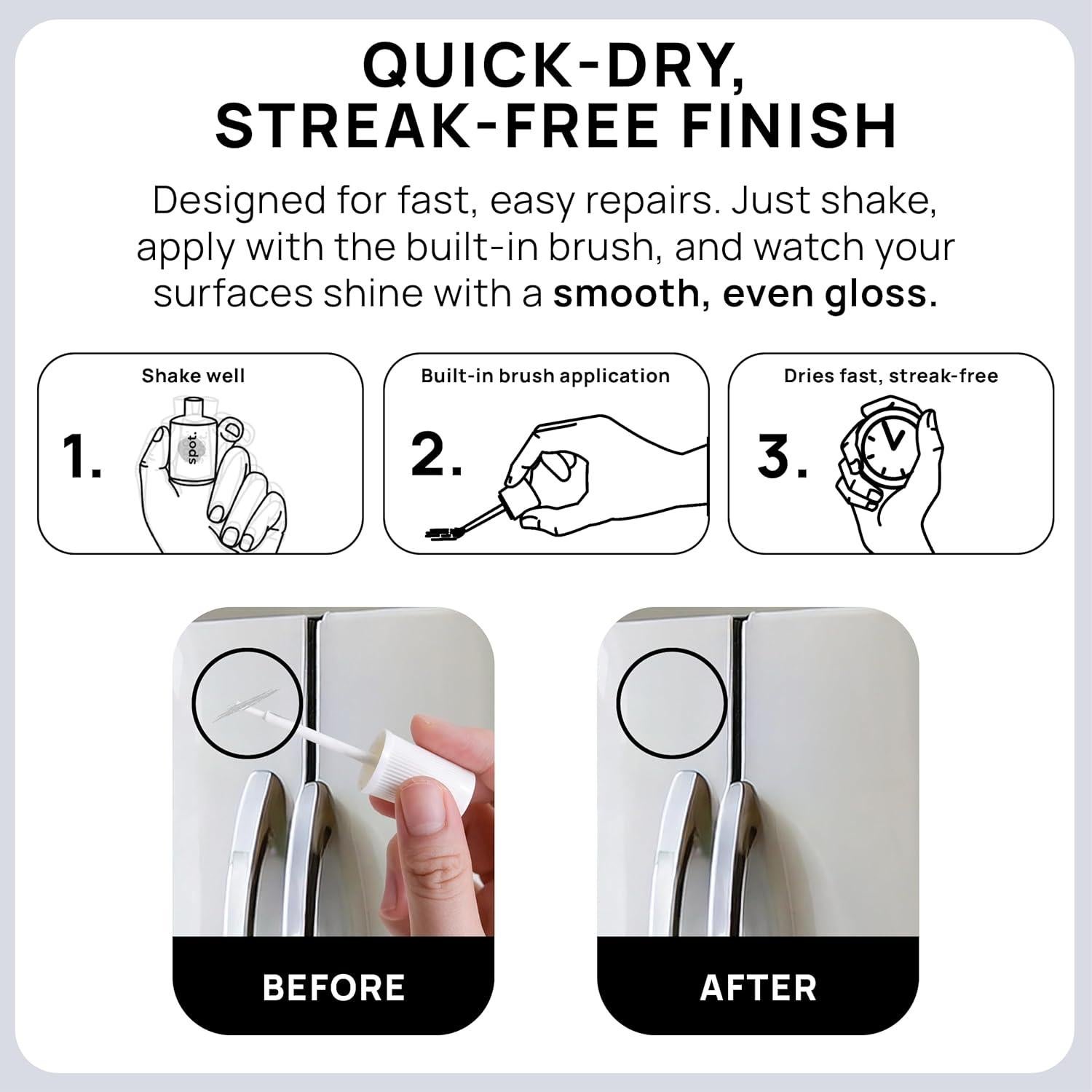 Kit de Pintura de Retoque Punto. 29.57 ml Blanco Brillante