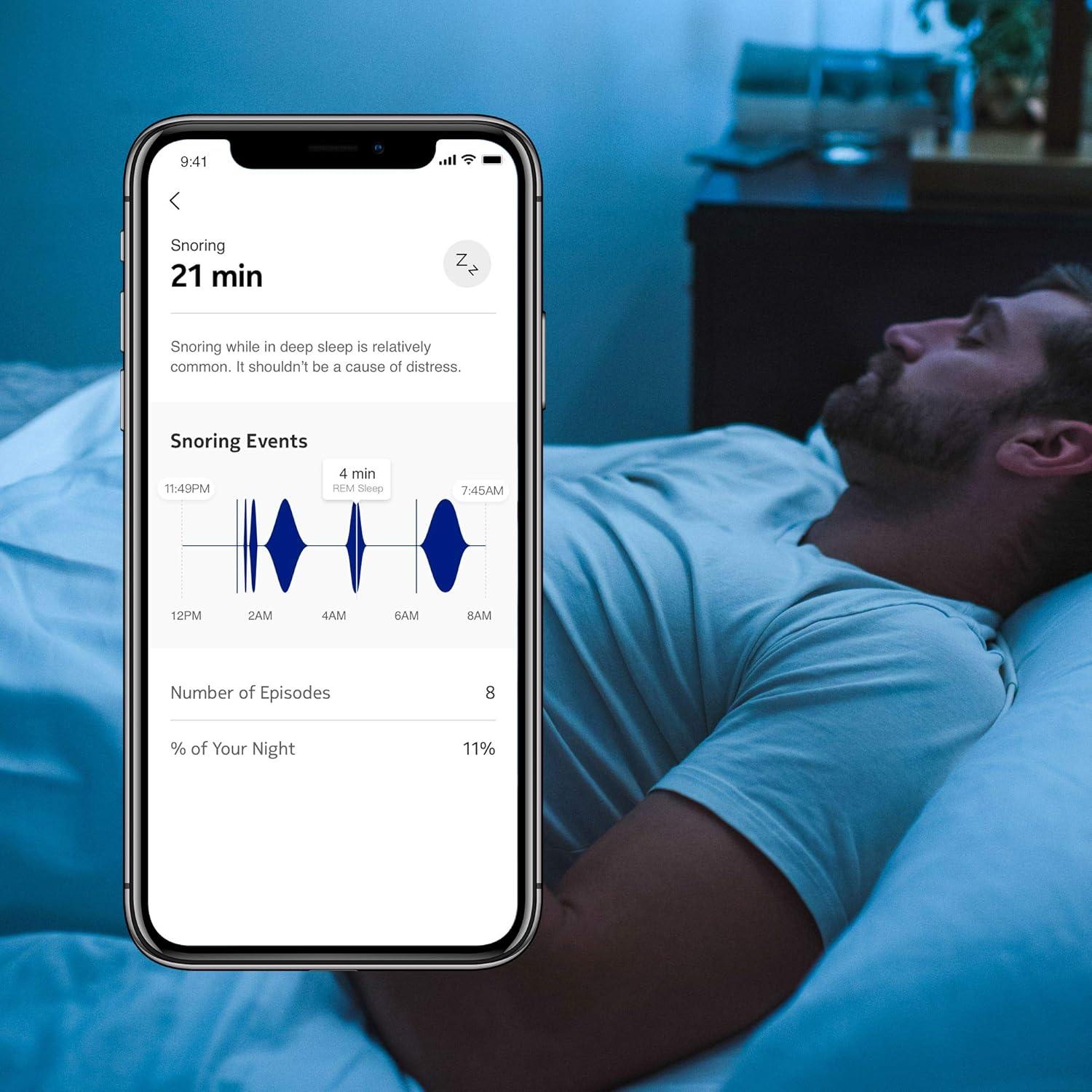 Withings Sleep - Monitor de Sueño Bajo Colchón 62x19cm