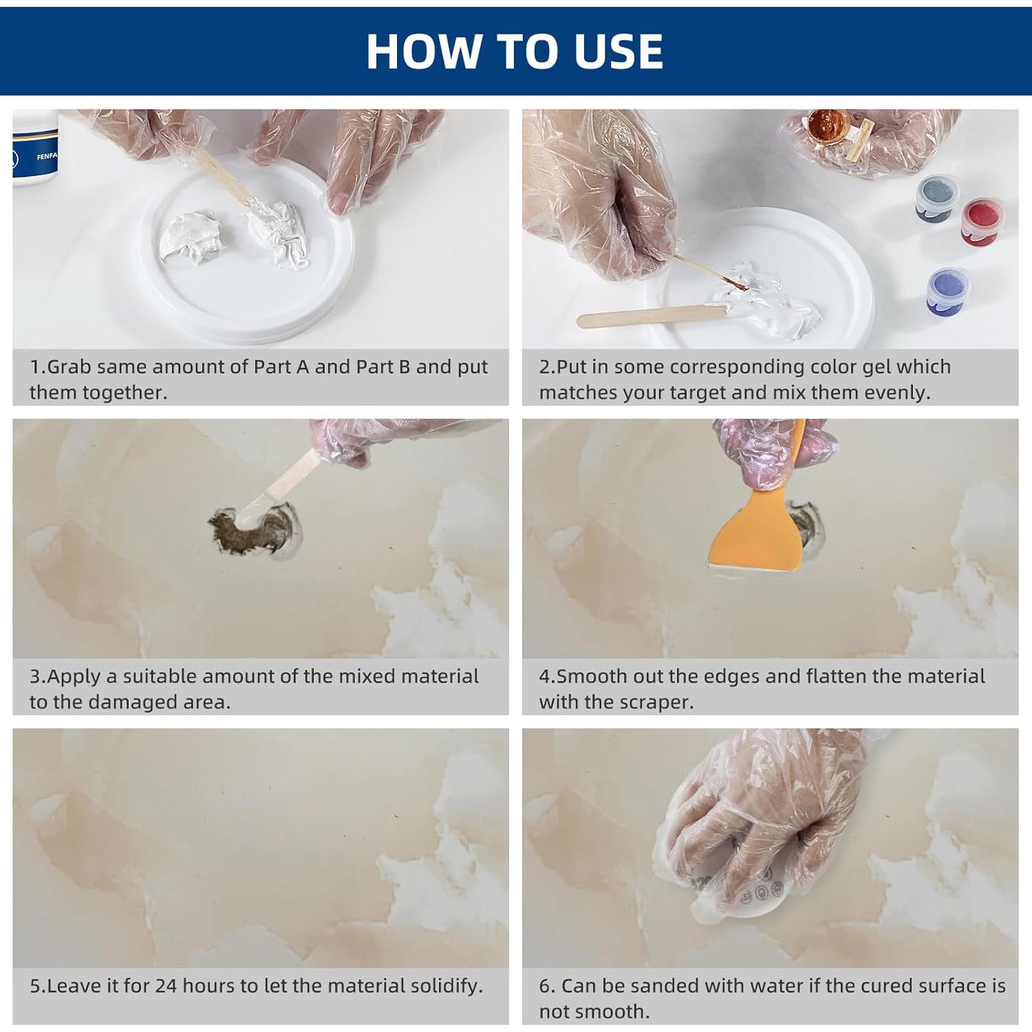 Kit de Reparación de Azulejos y Granito FENFANDAS 230g