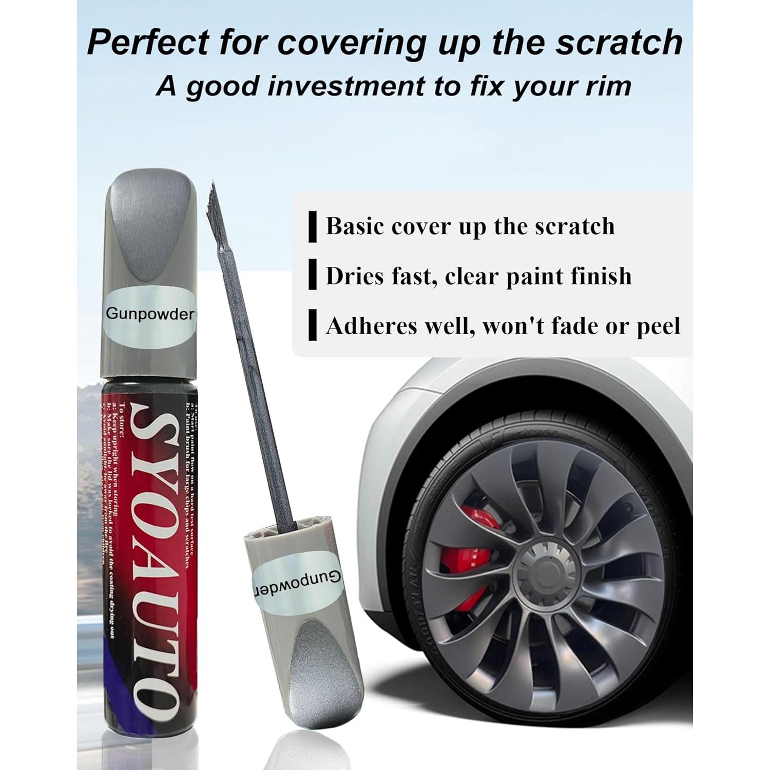 Pintura de Retoque para Llantas SYOAUTO Gunpowder 11.83ml Tesla