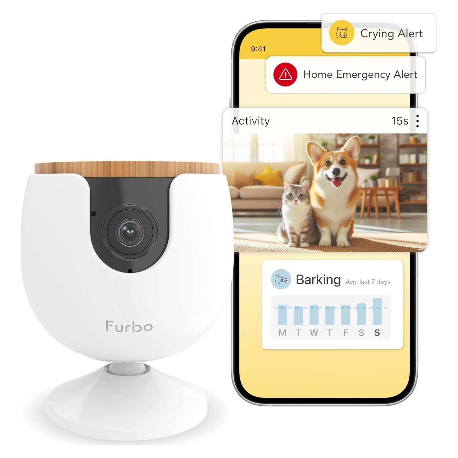Cámara para Mascotas Furbo Mini 1080p con Alertas IA