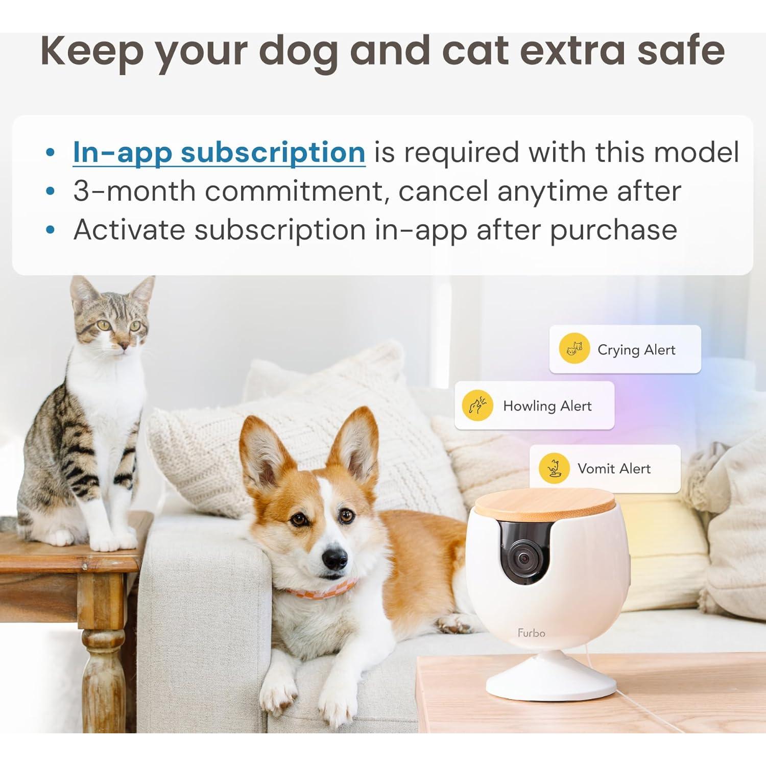 Cámara para Mascotas Furbo Mini 1080p con Alertas IA