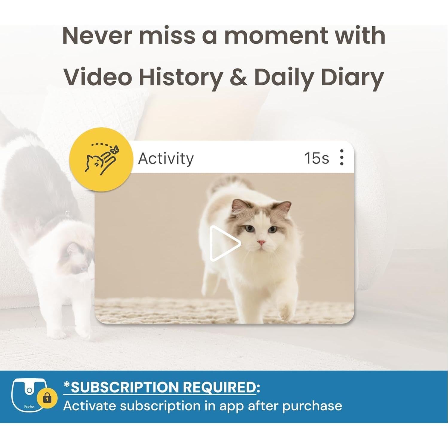 Cámara para Mascotas Furbo Mini 1080p con Alertas IA