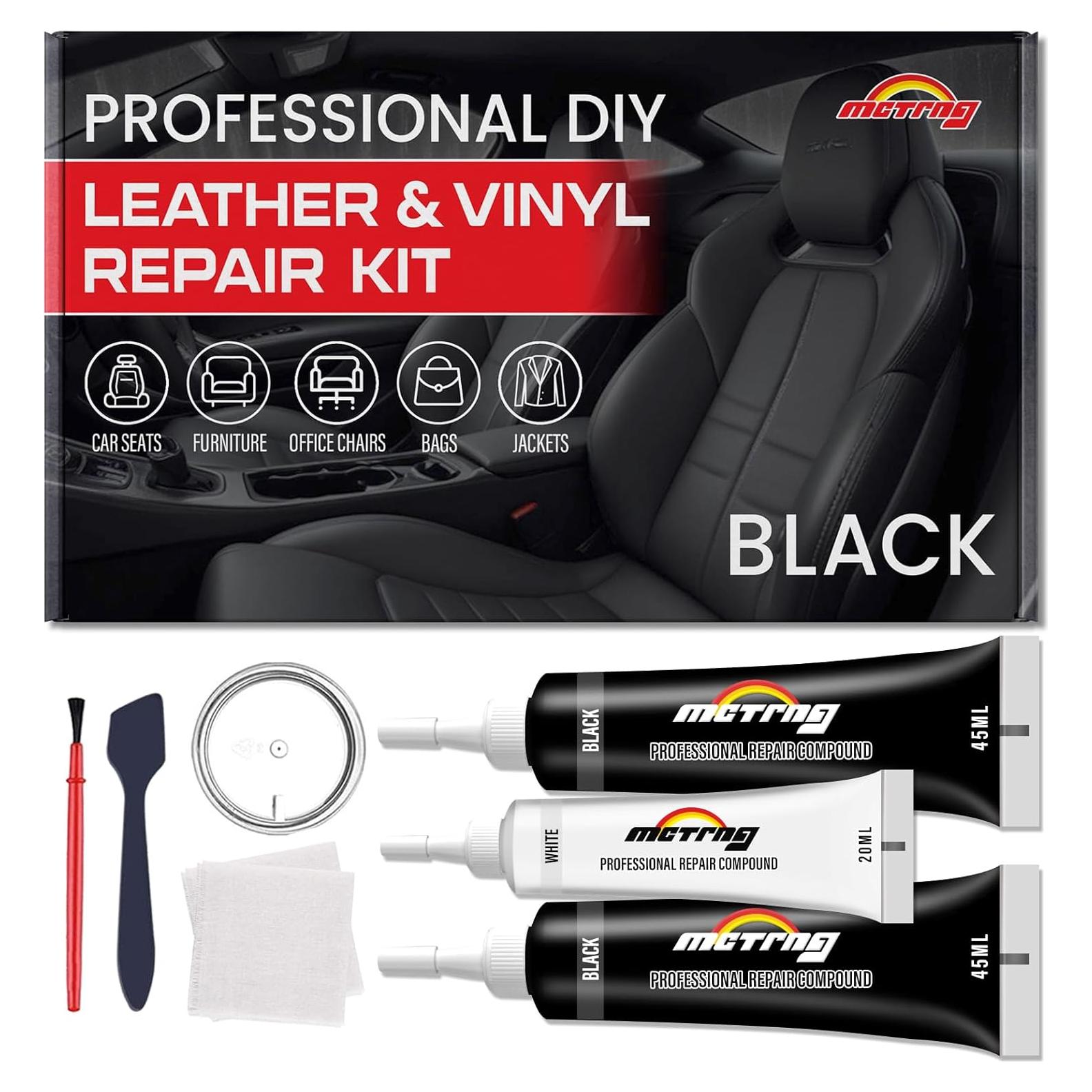Kit de Reparación de Cuero MCTRHG para Coche - Negro, 15.29x8.30cm