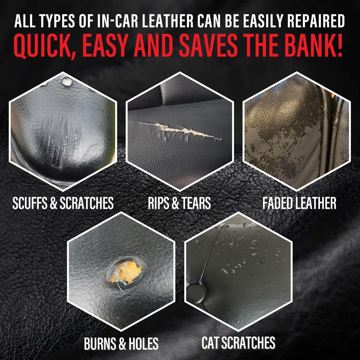 Kit de Reparación de Cuero MCTRHG para Coche - Negro, 15.29x8.30cm