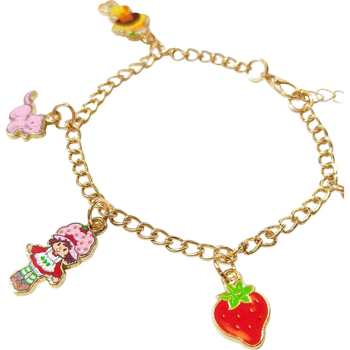 Pulsera LUV HER Pastel de Fresa con Charms - 17,78 cm