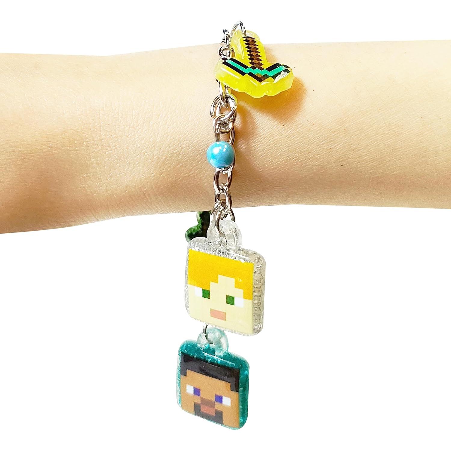 Pulsera LUV HER Minecraft con Charms - Niñas 3+
