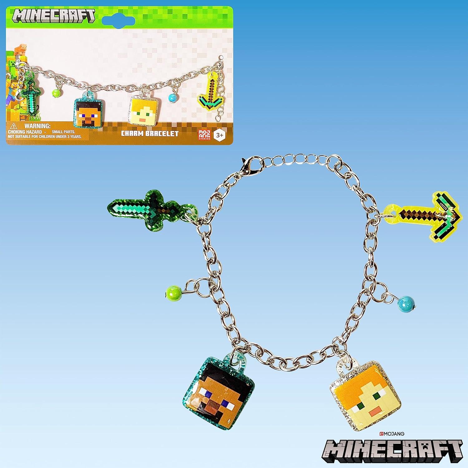 Pulsera LUV HER Minecraft con Charms - Niñas 3+