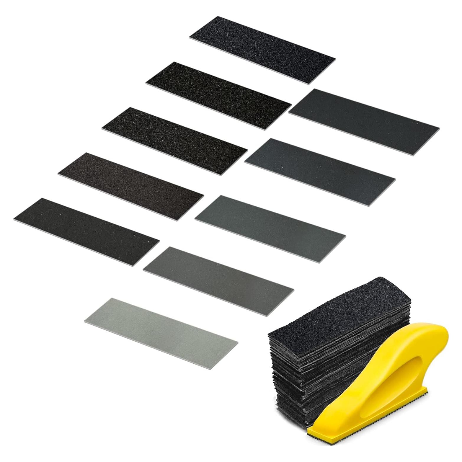 Kit de Lijadora Micro Tongbay 3.5x1" + 100 Hojas de Lija