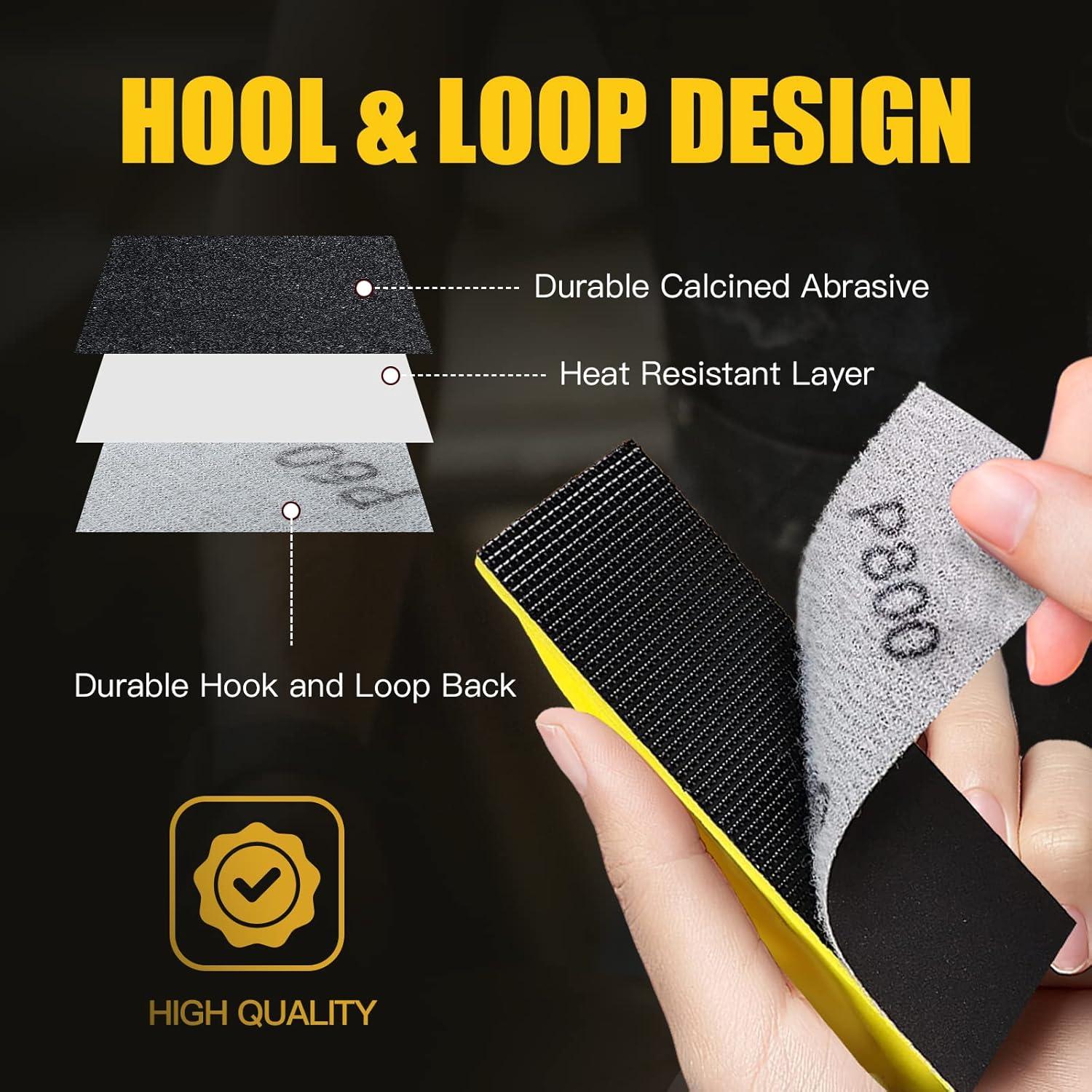 Kit de Lijadora Micro Tongbay 3.5x1" + 100 Hojas de Lija