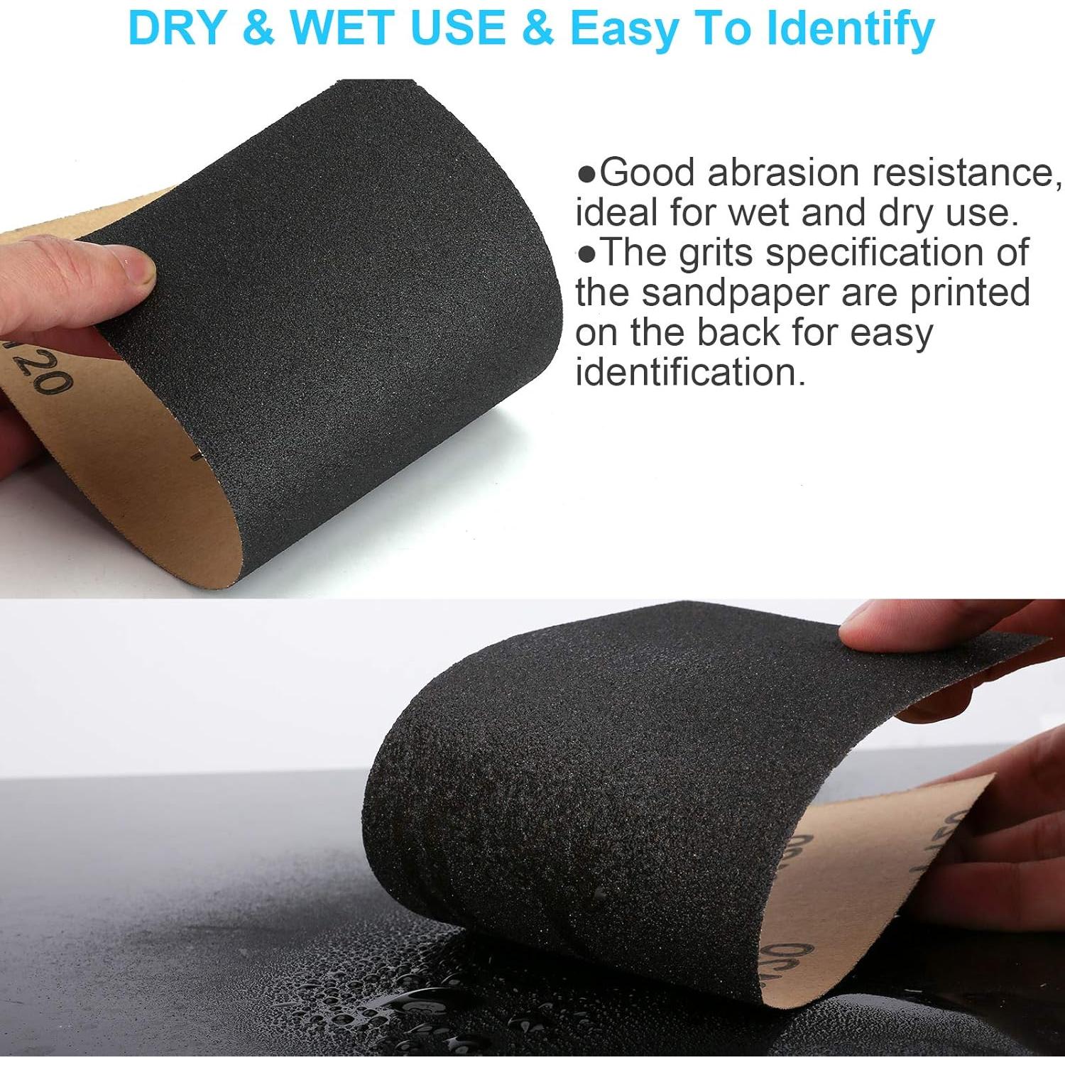 Kit de Papel de Lija 48 PCS YXYL Grano 120 a 5000 22.86x9.14 cm