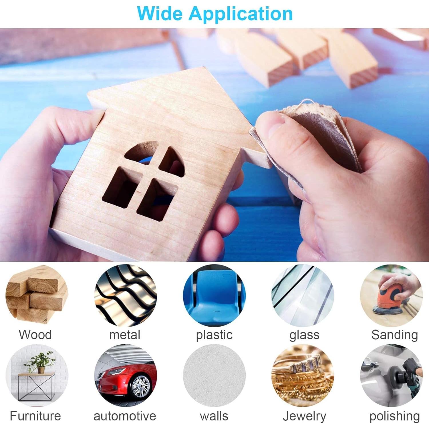 Kit de Papel de Lija 48 PCS YXYL Grano 120 a 5000 22.86x9.14 cm