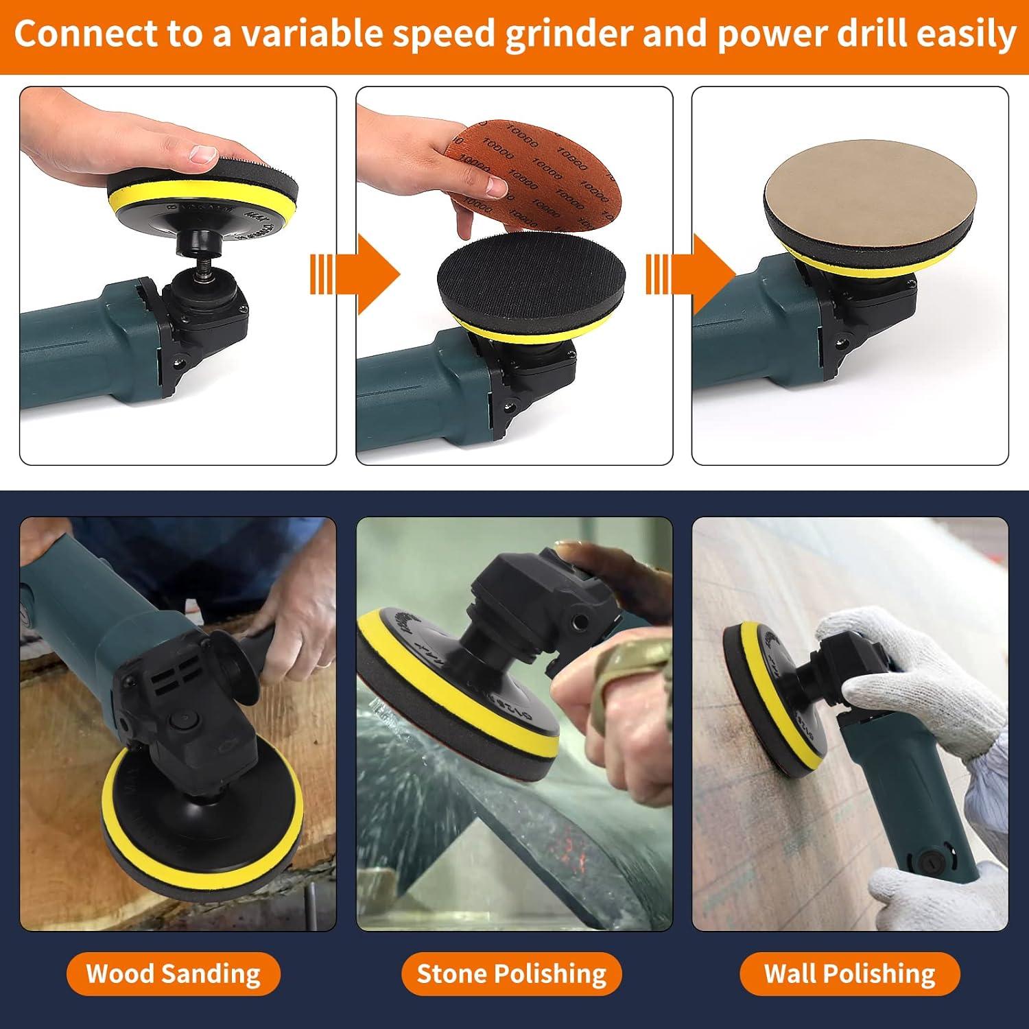 Kit de Lijado Húmedo Seco 45PCS Pomsare 5 Pulgadas 400-10000 Granos