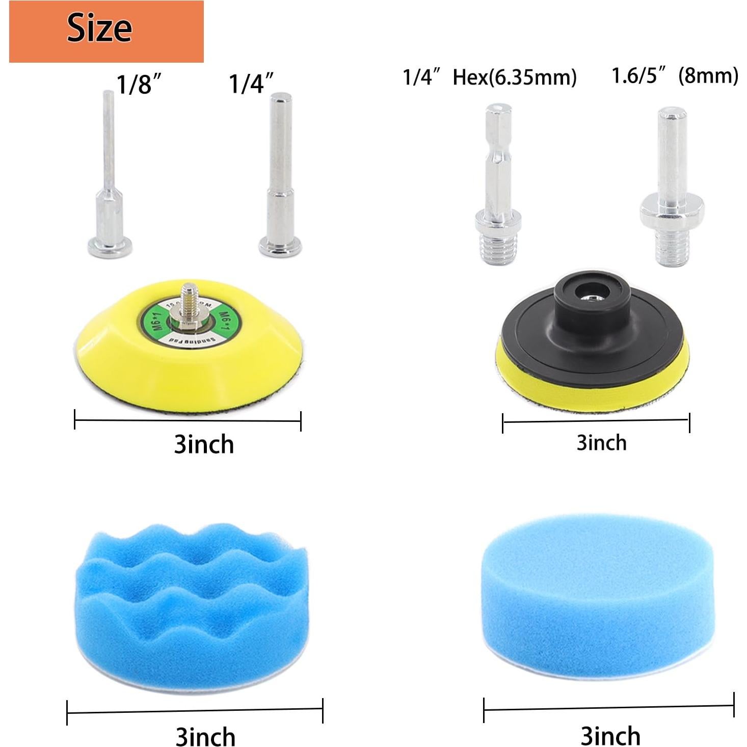 130 Discos de Lija 3 Pulgadas Daplomo Grano 60-10000 Húmedo Seco