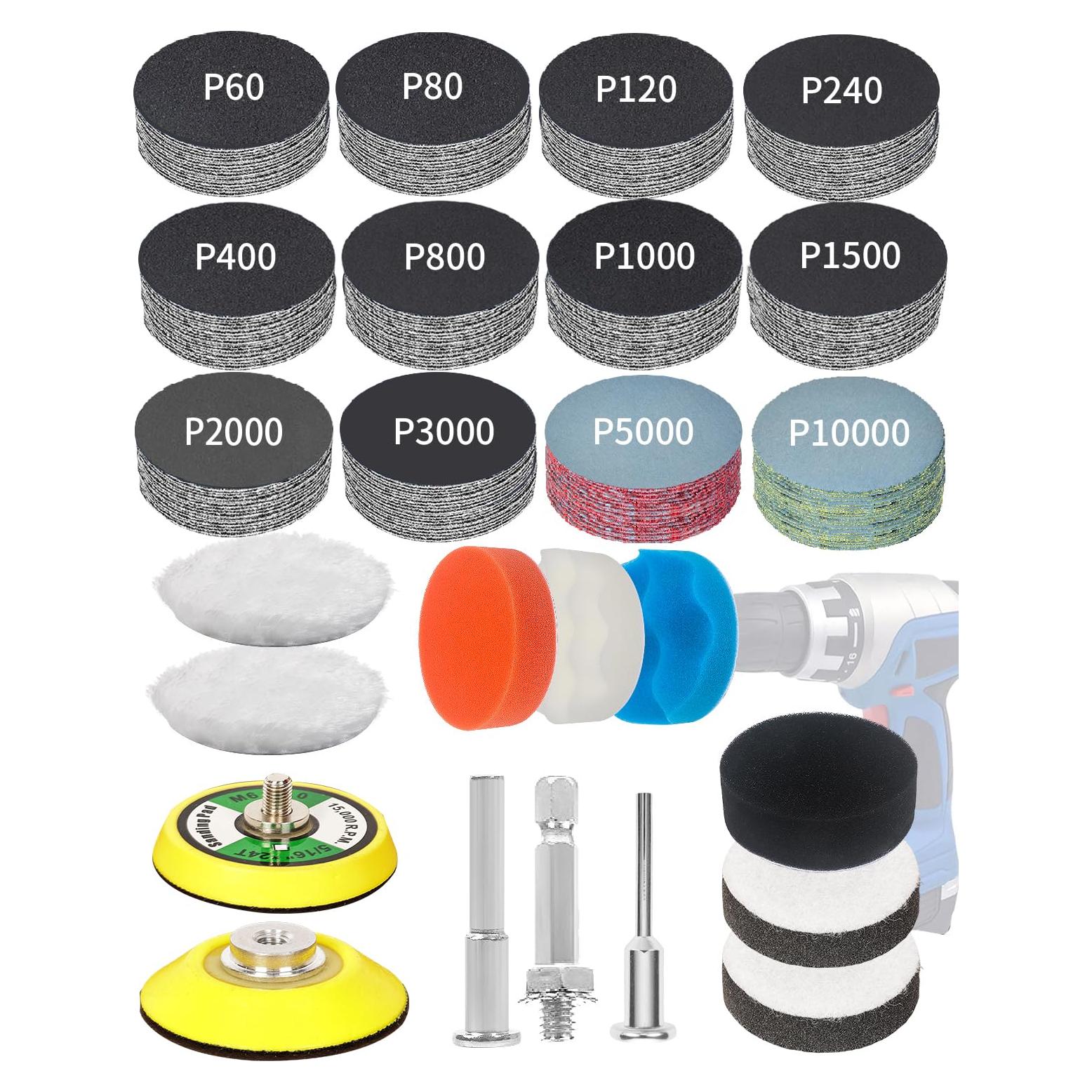 Kit de Discos de Lijado 2" Pomsare 193 Piezas para Restauración