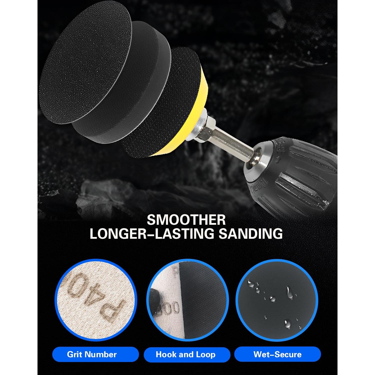 Kit de Discos de Lijado 2" Pomsare 193 Piezas para Restauración