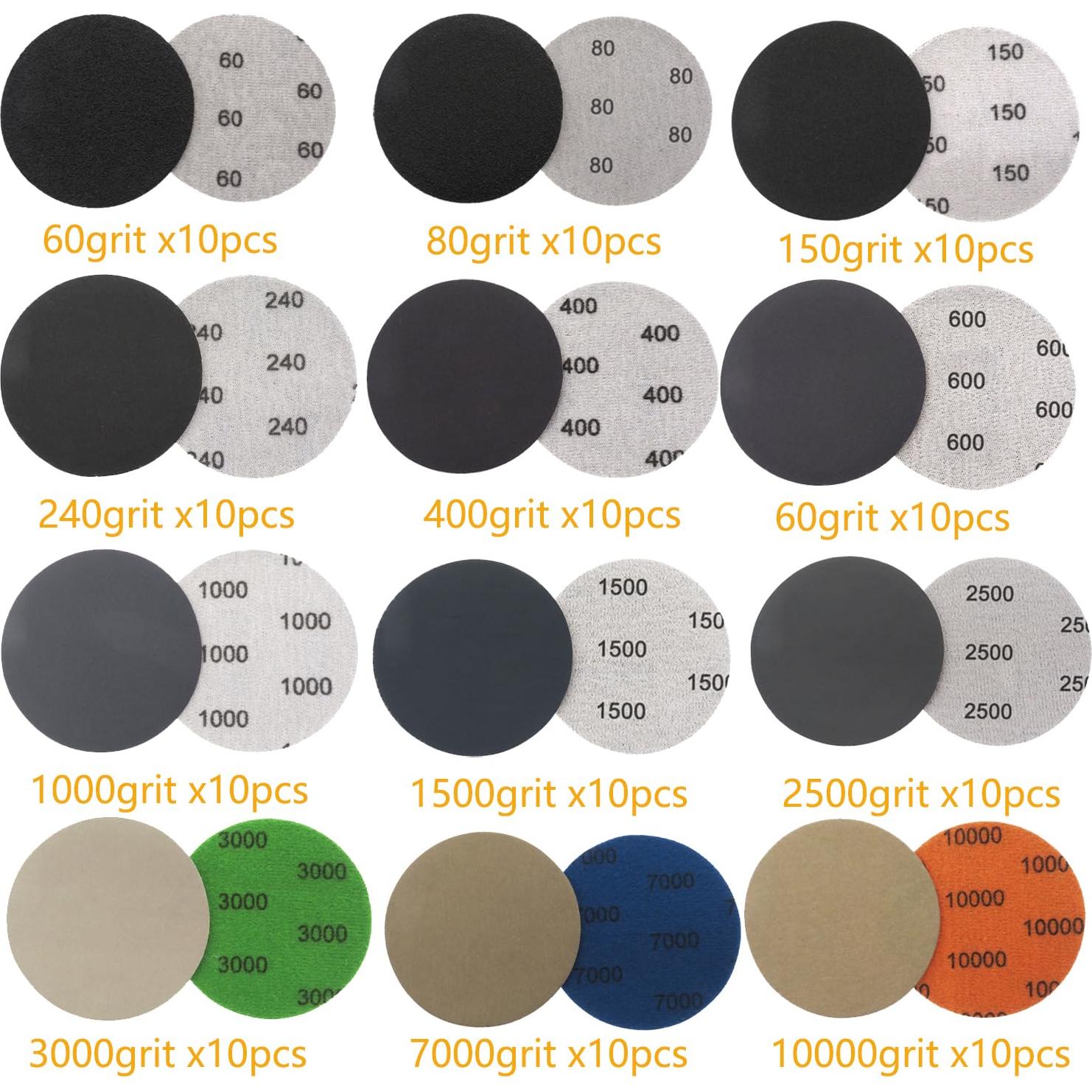 Kit de Lija 141pcs DAPLOMO 3" para Taladro - Húmedo/Seco