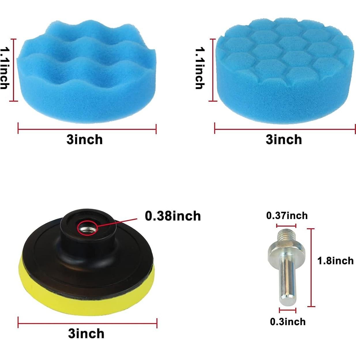 Kit de Pulido y Abrillantado 27 Piezas Tuhoomall 3"