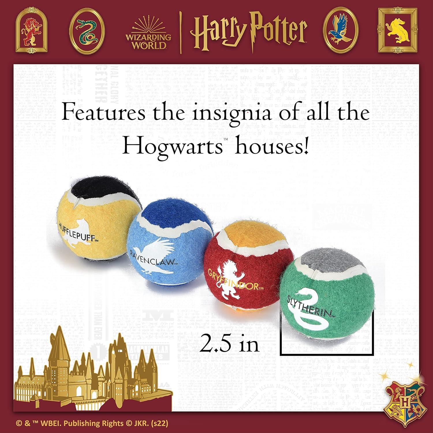 Pelotas de Tenis para Perros Harry Potter 4PK Hogwarts 6.35cm