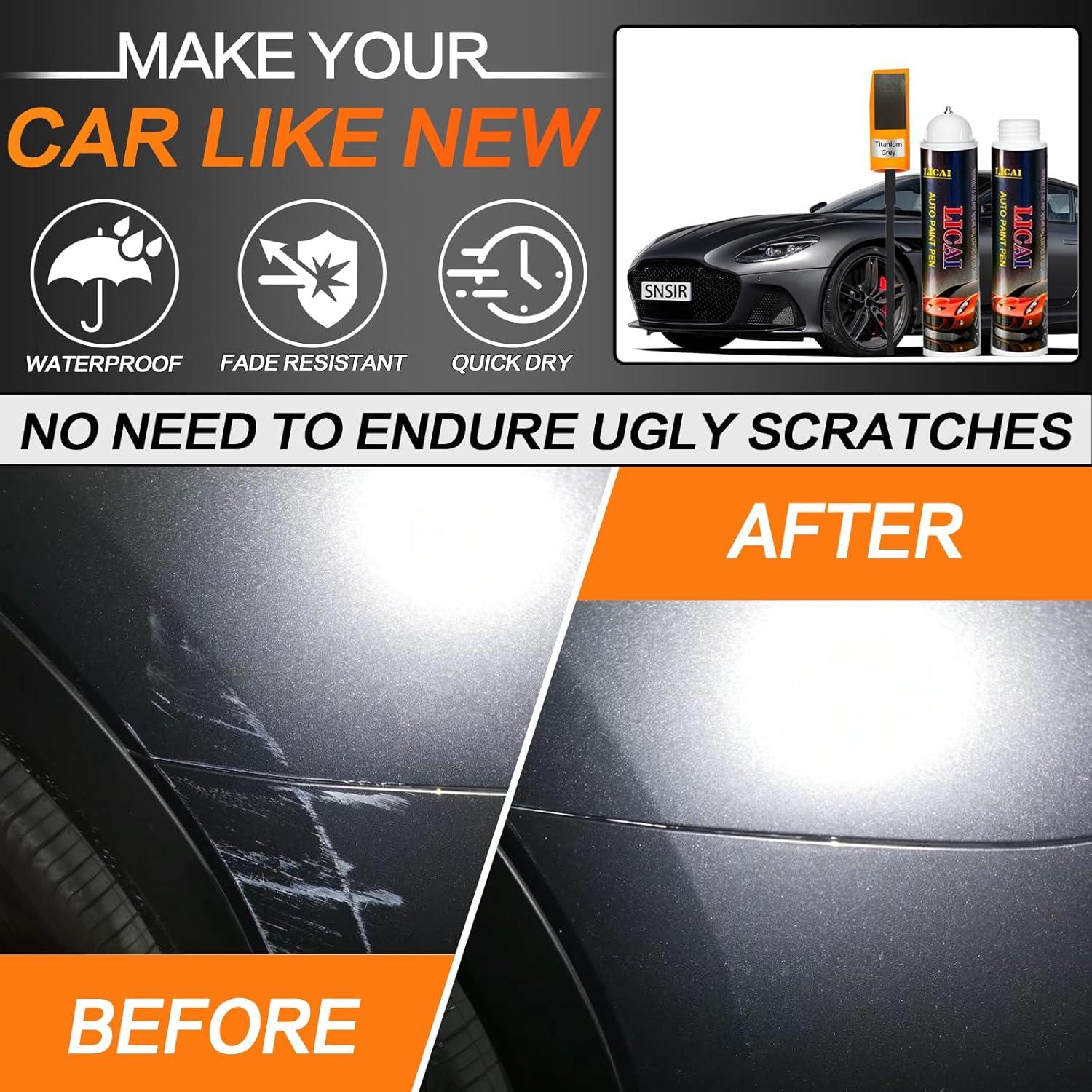 Pintura de Retoque SNSIR Gris 0.4 Oz para Coches - 2 en 1