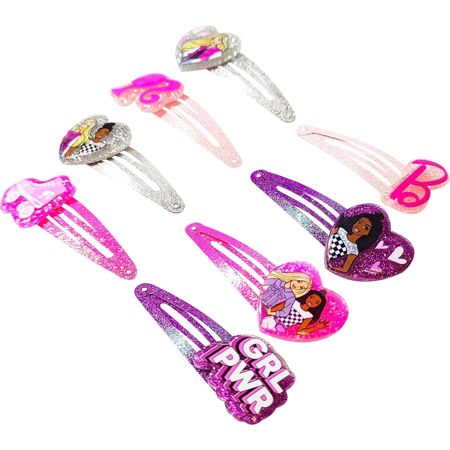 Clips de Cabello LUV HER Barbie Niñas 8 Piezas Multicolor