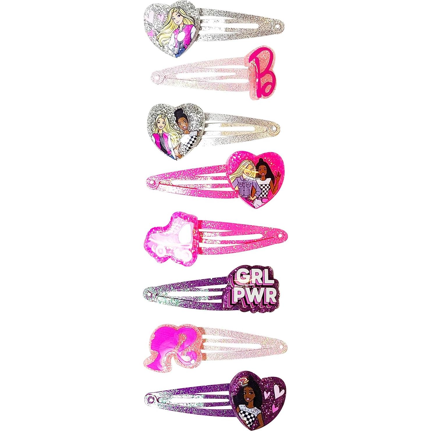 Clips de Cabello LUV HER Barbie Niñas 8 Piezas Multicolor