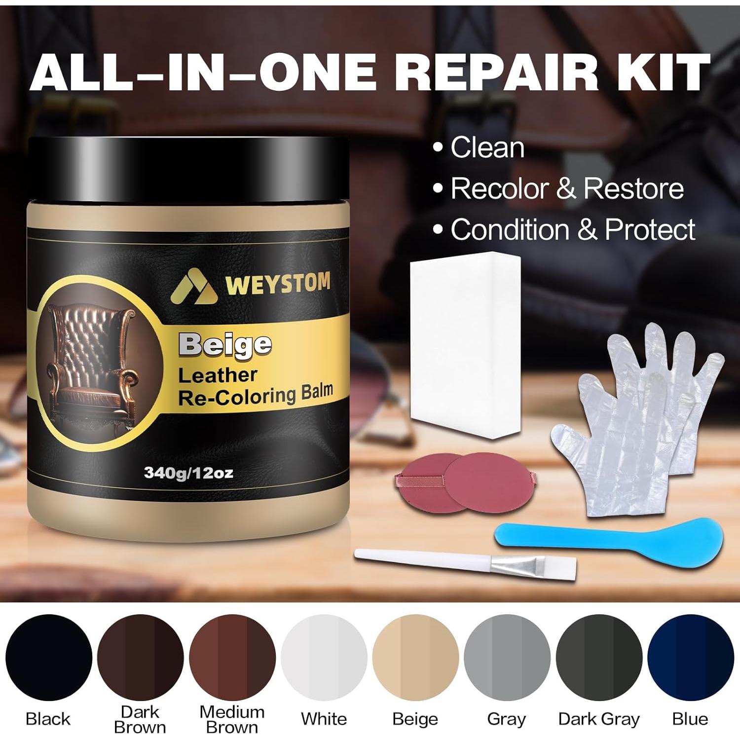 Bálsamo de Recoloración de Cuero WEYSTOM 388g Beige