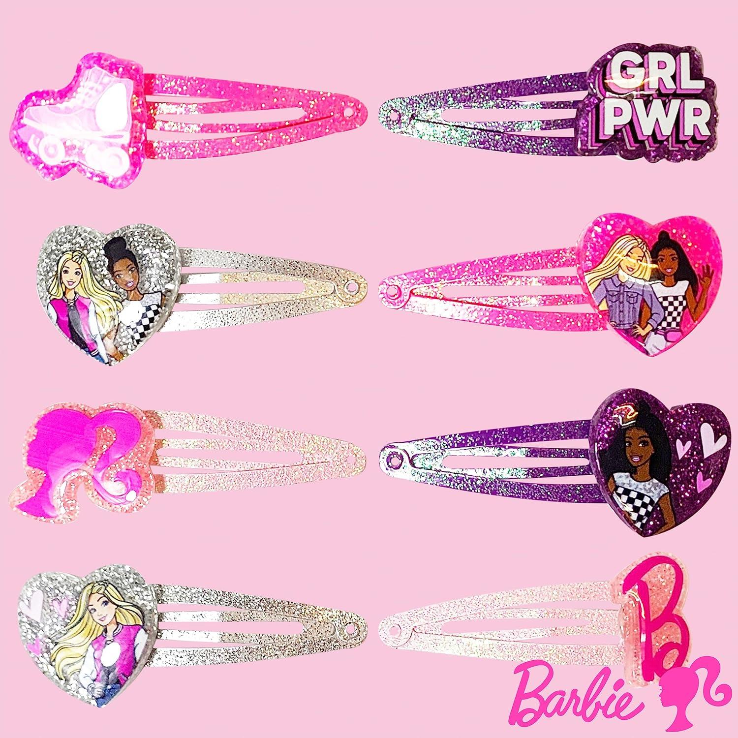 Clips de Cabello LUV HER Barbie Niñas 8 Piezas Multicolor