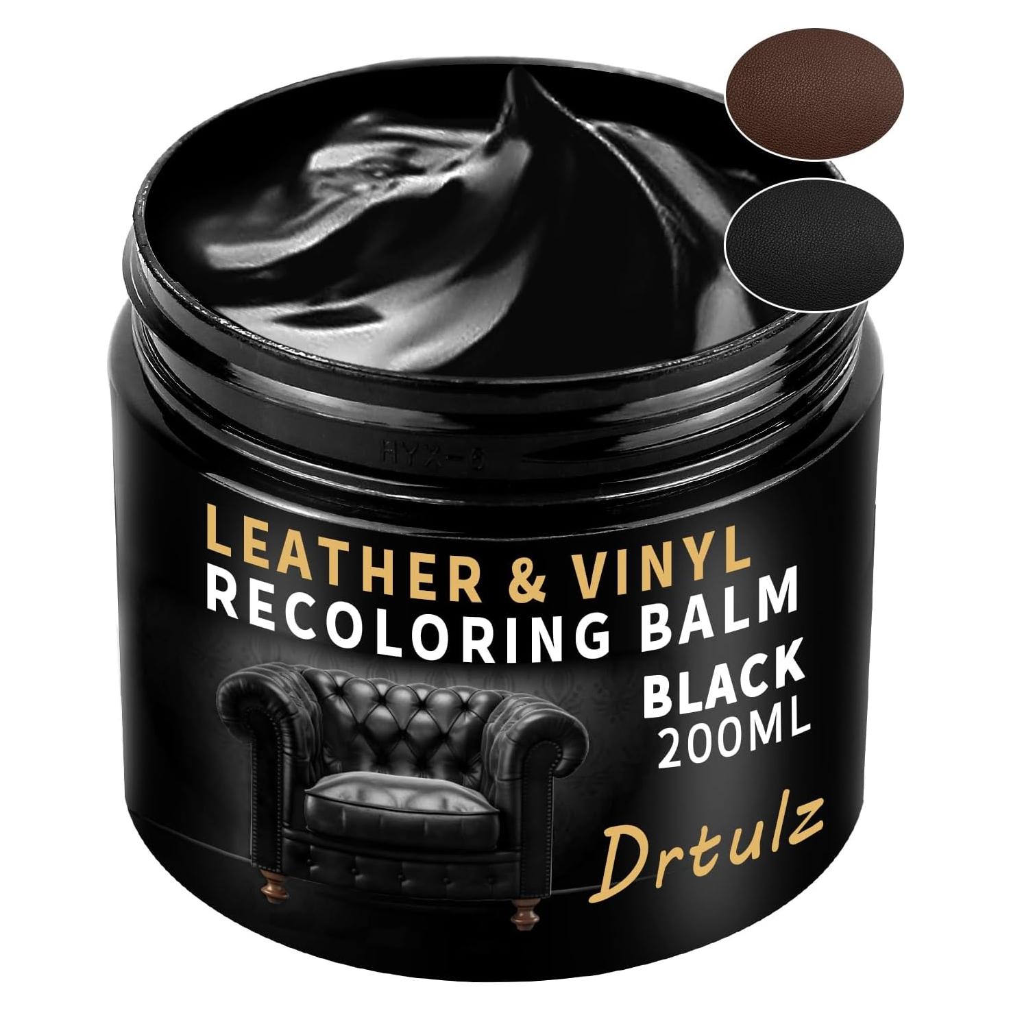 Bálsamo de Recoloración de Cuero Negro Drtulz 200ML - Kit Reparación