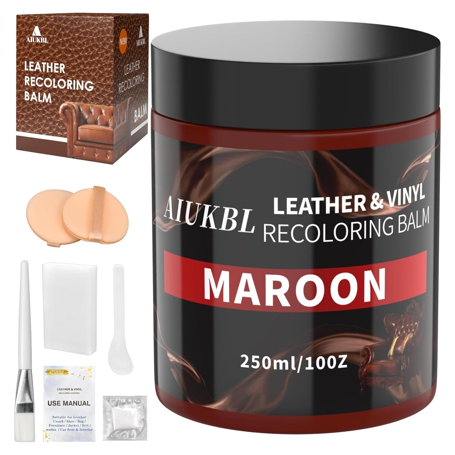Bálsamo para Recoloración de Cuero AIUKBL Marrón Oscuro 388g