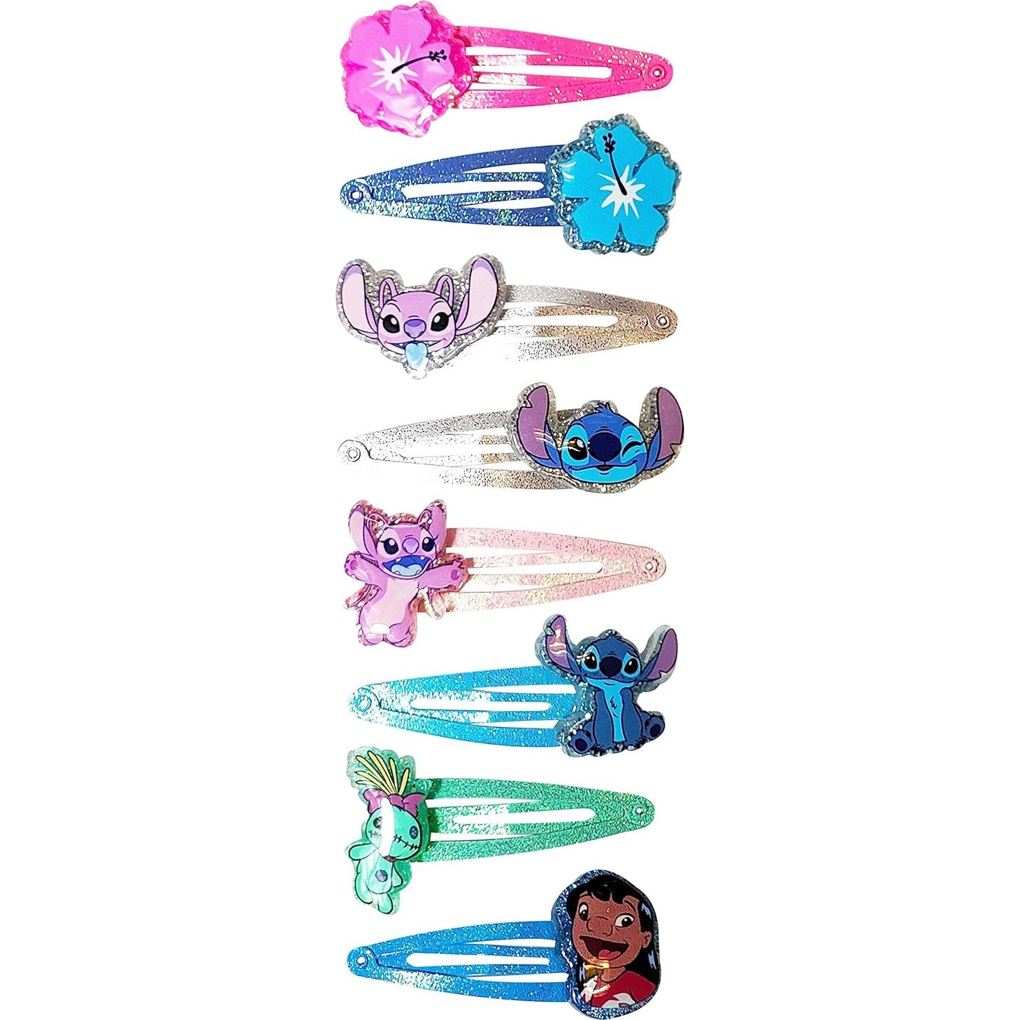 Clips de Cabello Disney Stitch Luv Her Paquete 8 Multicolor
