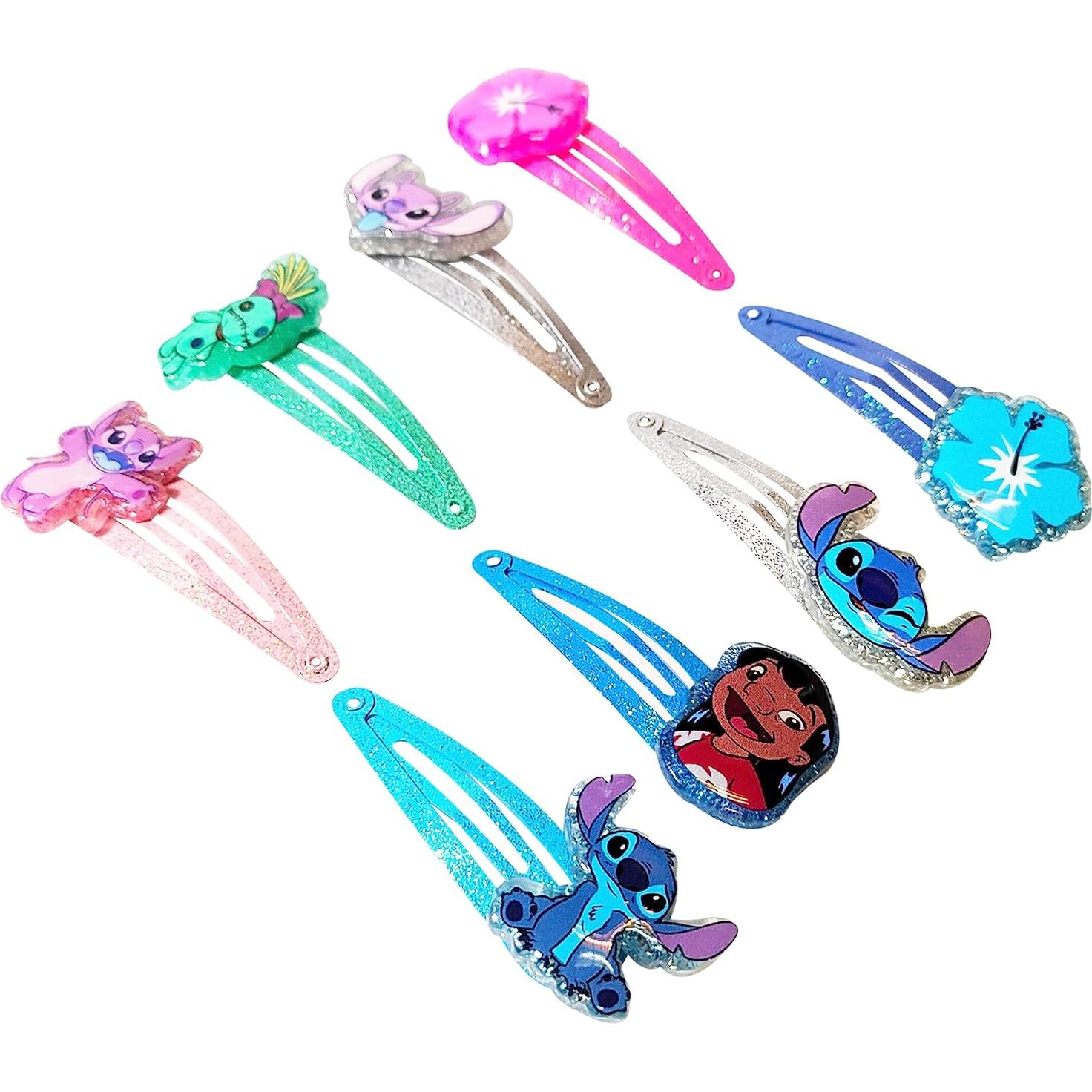 Clips de Cabello Disney Stitch Luv Her Paquete 8 Multicolor