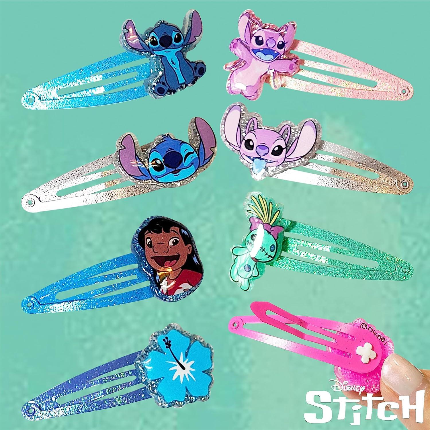 Clips de Cabello Disney Stitch Luv Her Paquete 8 Multicolor
