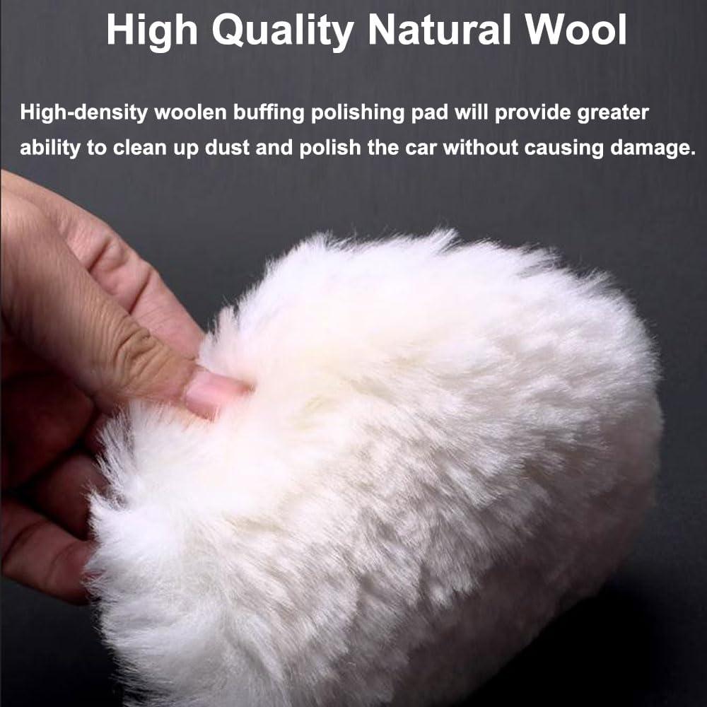 Kit de Pulido de Lana Elechood 8 Pcs 80mm con Adaptador M10