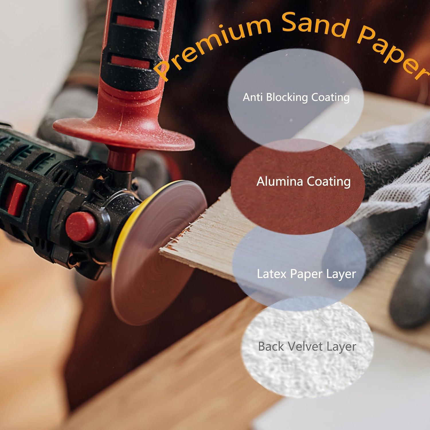 Kit de Lijado 140 Piezas DAPLOMO 3 Pulgadas para Taladro